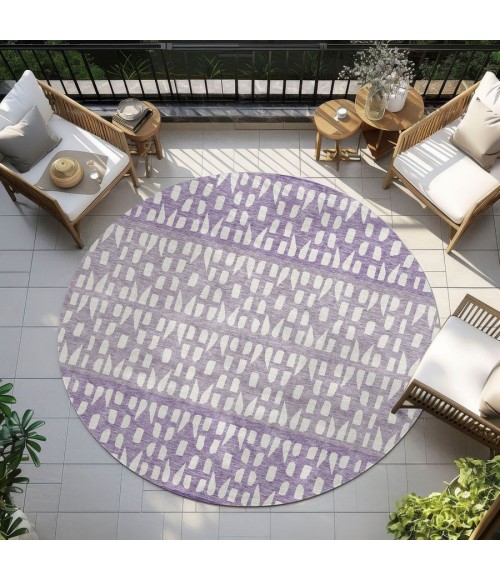 Addison Chantille ACN964-Purple 8 ft. X 8 ft. Round Rug