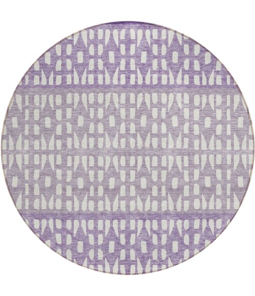 Addison Chantille ACN964-Purple 8 ft. X 8 ft. Round Rug