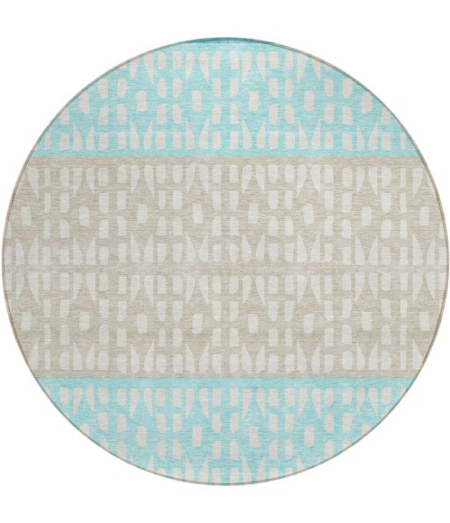 Addison Chantille ACN964-Teal 8 ft. X 8 ft. Round Rug