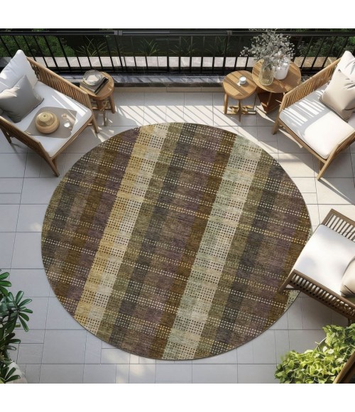 Addison Chantille ACN966-Brown 8 ft. X 8 ft. Round Rug