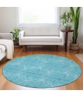 Addison Chantille ACN968-Aqua 8 ft. X 8 ft. Round Rug