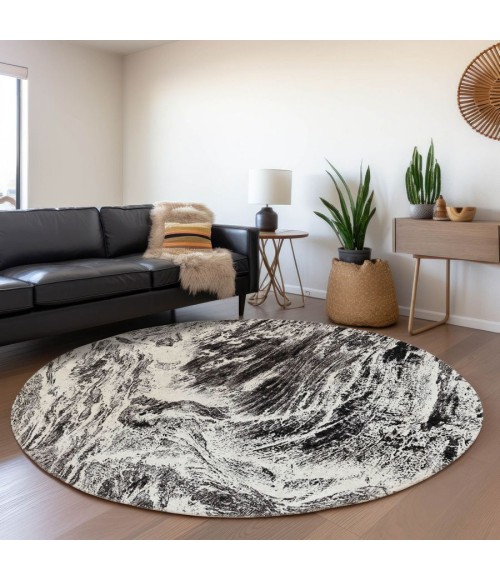 Addison Chantille ACN971-Black 8 ft. X 8 ft. Round Rug