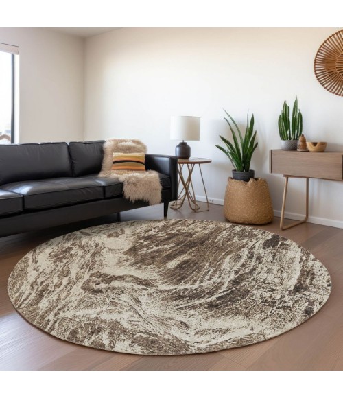 Addison Chantille ACN971-Brown 8 ft. X 8 ft. Round Rug