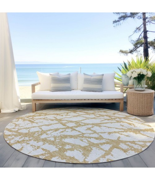 Addison Chantille ACN972-Gold 8 ft. X 8 ft. Round Rug