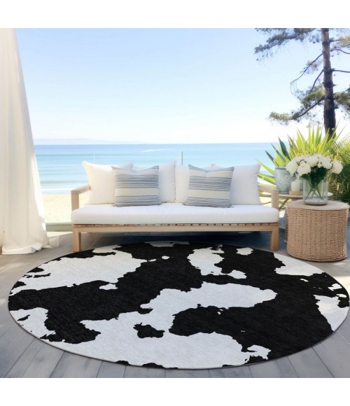 Addison Chantille ACN975-Black 8 ft. X 8 ft. Round Rug