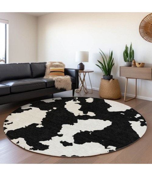 Addison Chantille ACN975-Black 8 ft. X 8 ft. Round Rug