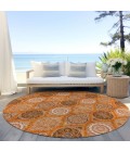 Addison Chantille ACN976-Orange 8 ft. X 8 ft. Round Rug