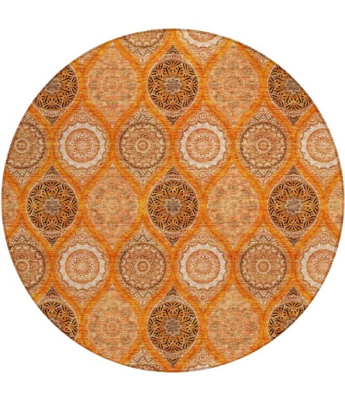 Addison Chantille ACN976-Orange 8 ft. X 8 ft. Round Rug