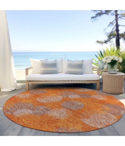 Addison Chantille ACN977-Orange 8 ft. X 8 ft. Round Rug