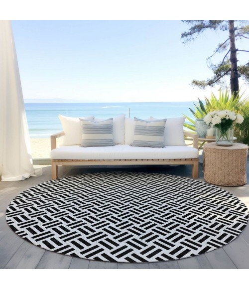 Addison Chantille ACN978-Black 8 ft. X 8 ft. Round Rug