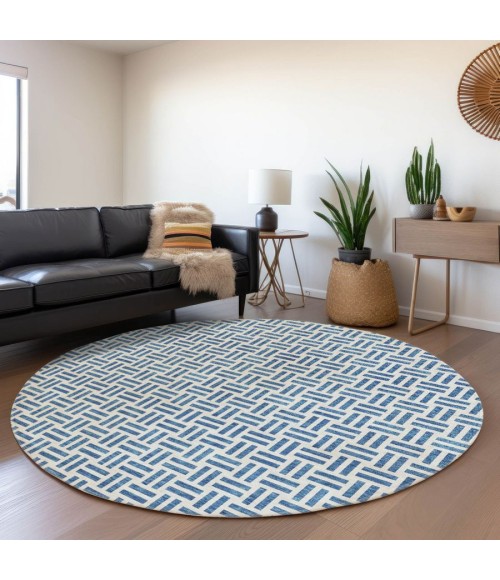 Addison Chantille ACN978-Denim 8 ft. X 8 ft. Round Rug
