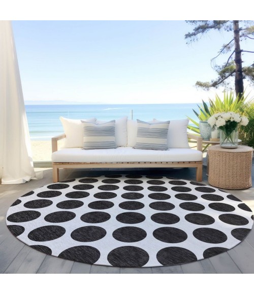 Addison Chantille ACN980-Black 8 ft. X 8 ft. Round Rug