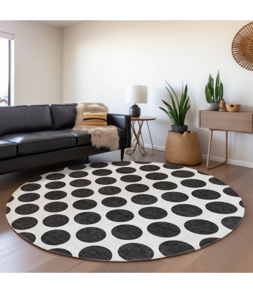 Addison Chantille ACN980-Black 8 ft. X 8 ft. Round Rug