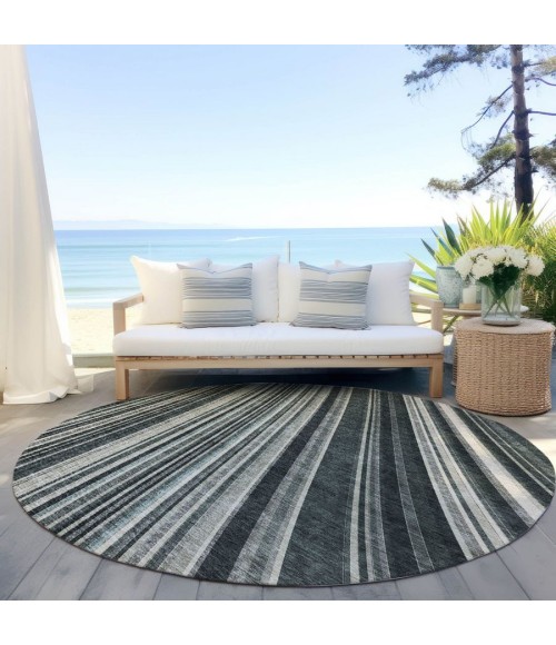 Addison Chantille ACN981-Black 8 ft. X 8 ft. Round Rug