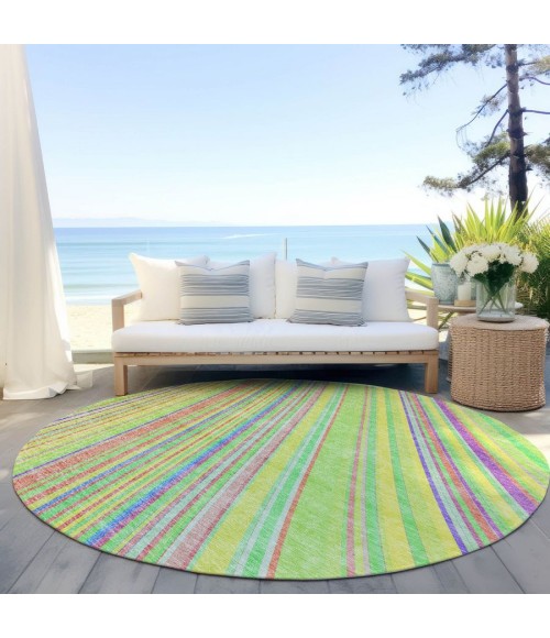 Addison Chantille ACN981-Yellow 8 ft. X 8 ft. Round Rug