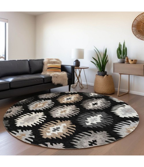 Addison Chantille ACN983-Black 8 ft. X 8 ft. Round Rug