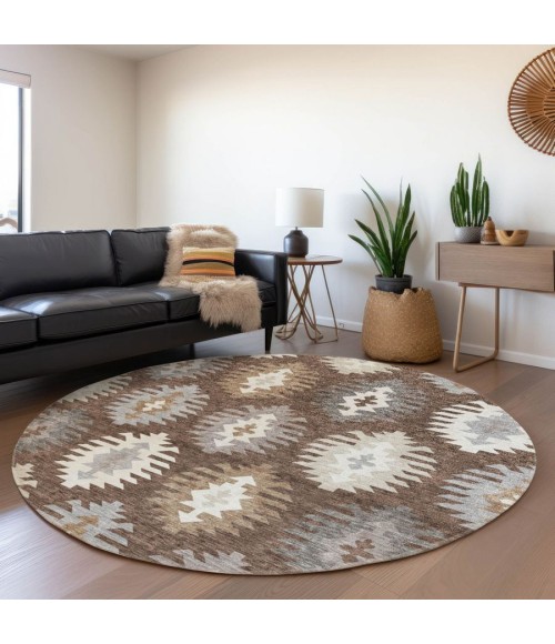 Addison Chantille ACN983-Brown 8 ft. X 8 ft. Round Rug