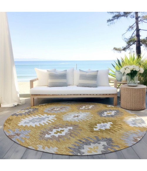 Addison Chantille ACN983-Gold 8 ft. X 8 ft. Round Rug