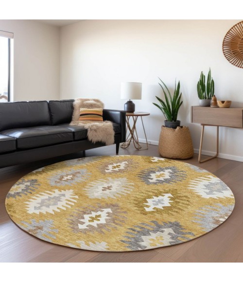 Addison Chantille ACN983-Gold 8 ft. X 8 ft. Round Rug