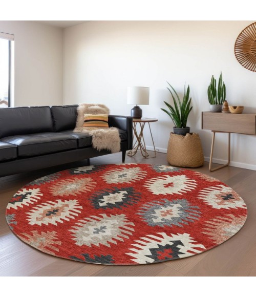 Addison Chantille ACN983-Red 8 ft. X 8 ft. Round Rug