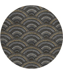 Addison Chantille ACN984-Black 8 ft. X 8 ft. Round Rug