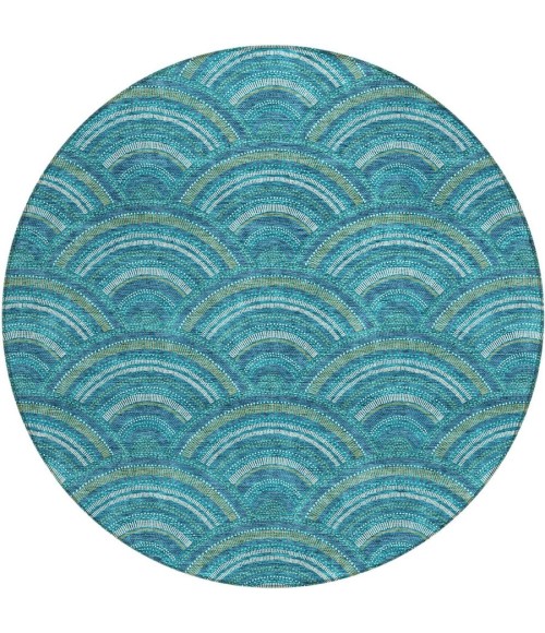 Addison Chantille ACN984-Teal 8 ft. X 8 ft. Round Rug