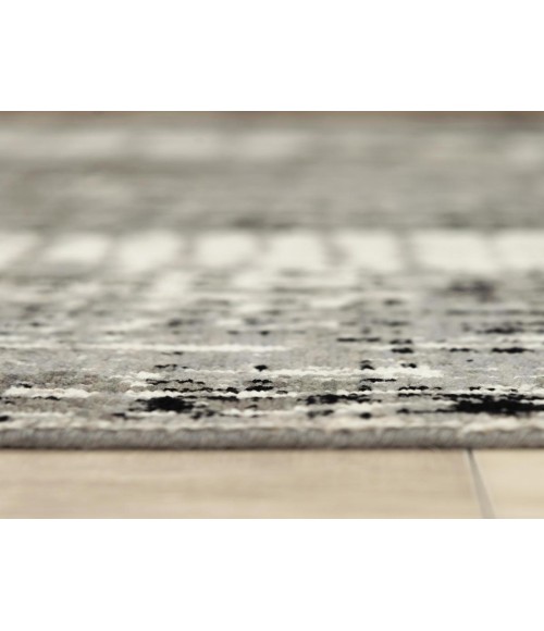Rugs Town Aurora Grey/ Black 005115 10 ft. X 13 ft. Rectangle Rug