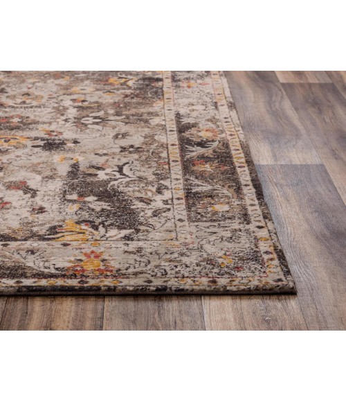 Rugs Town Infinity Brown/ Beige 008101 5 ft. X 8 ft. Rectangle Rug