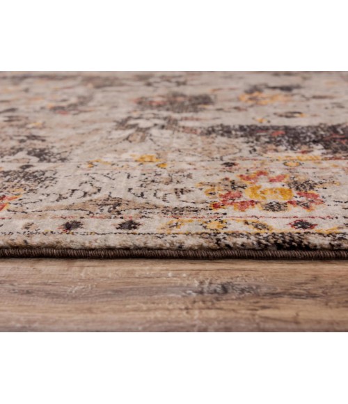Rugs Town Infinity Brown/ Beige 008101 5 ft. X 8 ft. Rectangle Rug