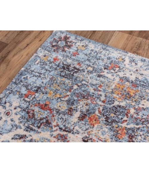 Rugs Town Infinity Blue/ Beige Rug 008105 5 ft. X 8 ft. Rectangle - Rugs Town Rugs Town Infinity Blue/ Beige 008105 5 ft. X 8 ft. Rectangle Rug