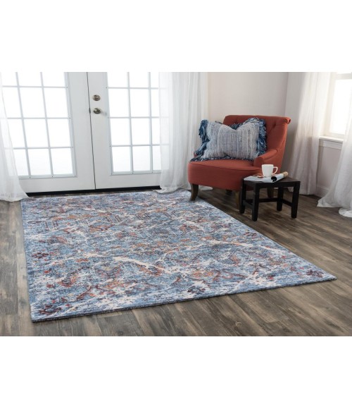 Rugs Town Infinity Blue/ Beige Rug 008105 5 ft. X 8 ft. Rectangle - Rugs Town Rugs Town Infinity Blue/ Beige 008105 5 ft. X 8 ft. Rectangle Rug
