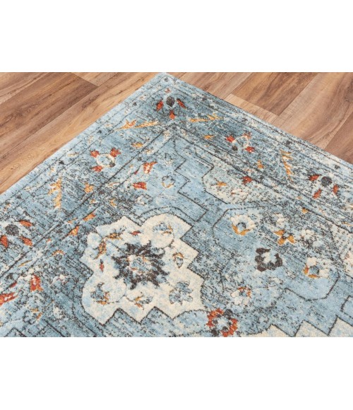 Rugs Town Alure Blue Rug 009110 5 ft. X 8 ft. Rectangle - Rugs Town Rugs Town Alure Blue 009110 5 ft. X 8 ft. Rectangle Rug