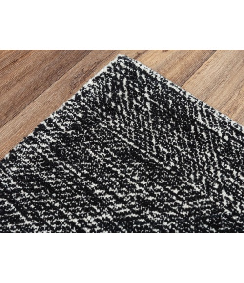 Rugs Town Trace Black Rug 014101 7 ft. 6 in. X 9 ft. 6 in. Rectangle - Rugs Town Rugs Town Trace Black 014101 7 ft. 6 in. X 9 ft. 6 in. Rectangle Rug
