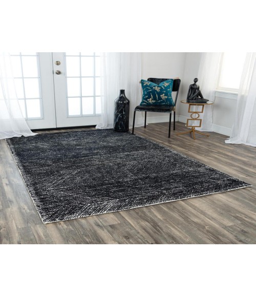 Rugs Town Trace Black Rug 014101 7 ft. 6 in. X 9 ft. 6 in. Rectangle - Rugs Town Rugs Town Trace Black 014101 7 ft. 6 in. X 9 ft. 6 in. Rectangle Rug