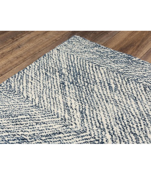 Rugs Town Trace Navy Rug 014102 7 ft. 6 in. X 9 ft. 6 in. Rectangle - Rugs Town Rugs Town Trace Navy 014102 7 ft. 6 in. X 9 ft. 6 in. Rectangle Rug
