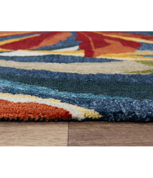 Rugs Town Mirage Dark Blue Rug 023105 7 ft. 9 in. X 9 ft. 9 in. Rectangle - Rugs Town Rugs Town Mirage Dark Blue 023105 7 ft. 9 in. X 9 ft. 9 in. Rectangle Rug