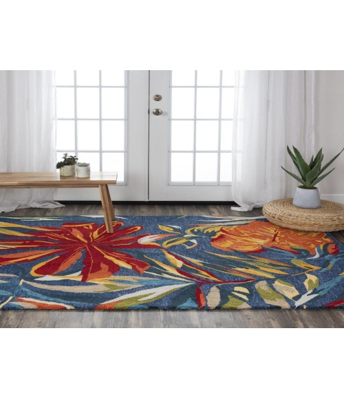 Rugs Town Mirage Dark Blue Rug 023105 7 ft. 9 in. X 9 ft. 9 in. Rectangle - Rugs Town Rugs Town Mirage Dark Blue 023105 7 ft. 9 in. X 9 ft. 9 in. Rectangle Rug