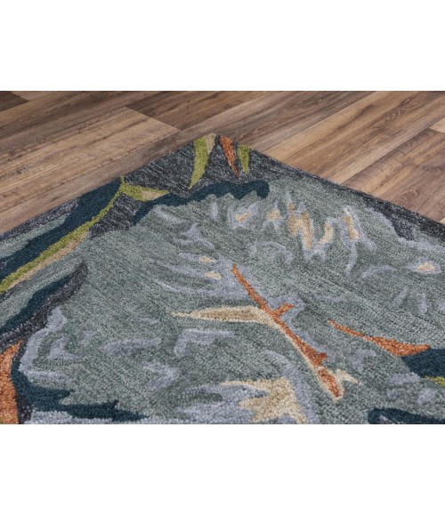 Rugs Town Mirage Charcoal 023106 7 ft. 9 in. X 9 ft. 9 in. Rectangle Rug