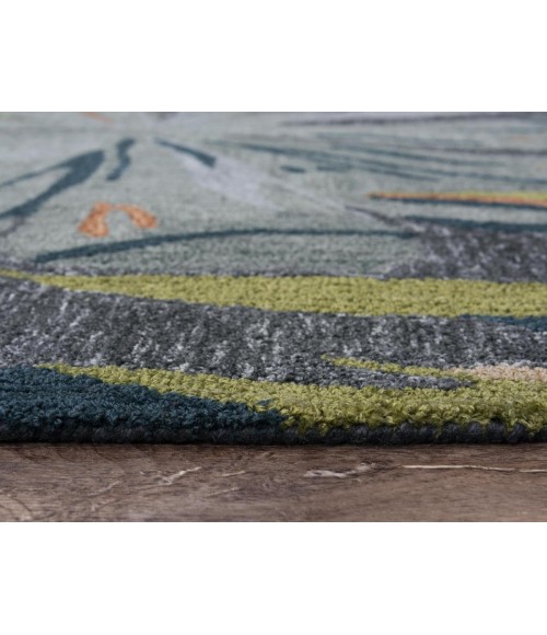 Rugs Town Mirage Charcoal 023106 7 ft. 9 in. X 9 ft. 9 in. Rectangle Rug