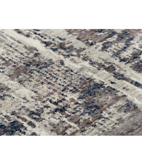 Rugs Town Cara Grey/ Blue 120733 5 ft. 2 in. X 7 ft. 9 in. Rectangle Rug