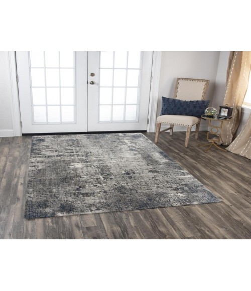 Rugs Town Cara Grey/ Blue 120733 5 ft. 2 in. X 7 ft. 9 in. Rectangle Rug