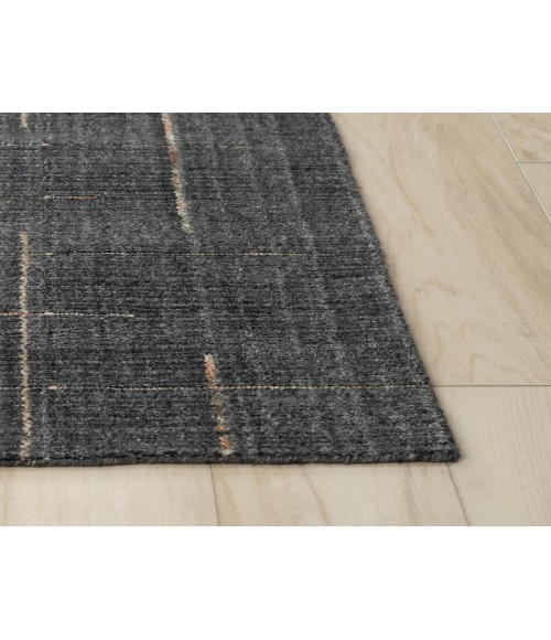 Rugs Town Chic Charcoal 125107 7 ft. 6 in. X 9 ft. 6 in. Rectangle Rug