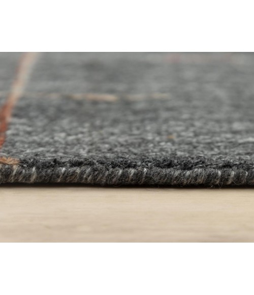 Rugs Town Chic Charcoal 125107 7 ft. 6 in. X 9 ft. 6 in. Rectangle Rug