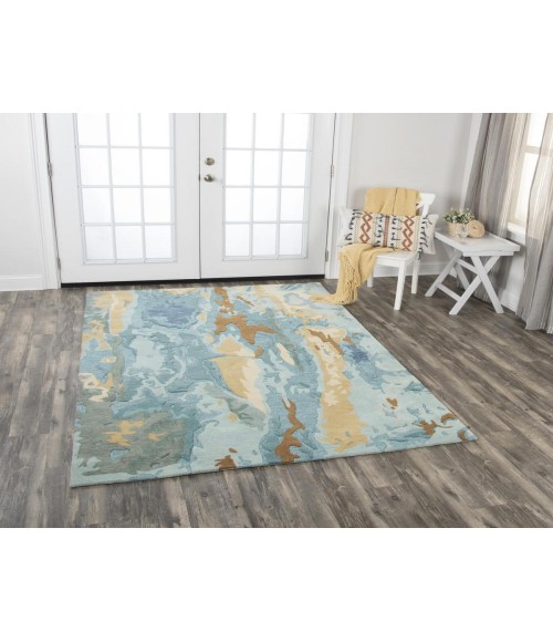 Rugs Town Flare Blue FR1001 10 ft. X 13 ft. Rectangle Rug
