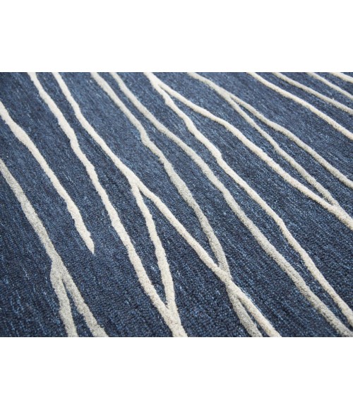 Rugs Town Geneva Navy GN1014 2 ft. 6 in. X 8 ft. Rectangle Rug