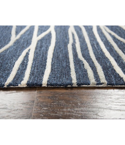 Rugs Town Geneva Navy GN1014 2 ft. 6 in. X 8 ft. Rectangle Rug