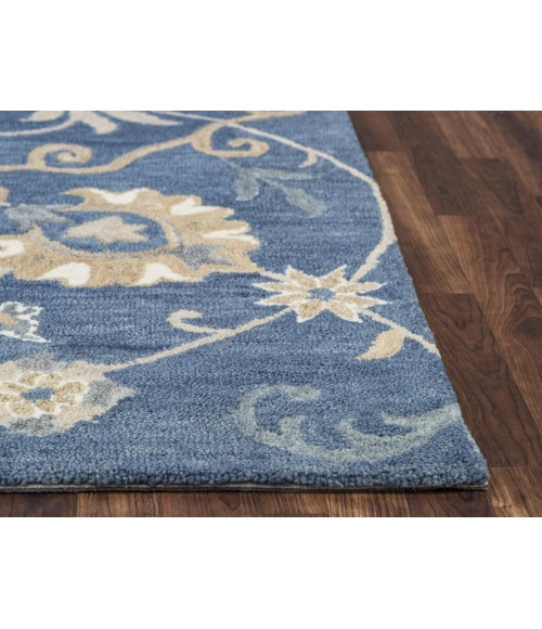 Rugs Town Napoli Blue NP1003 5 ft. X 8 ft. Rectangle Rug