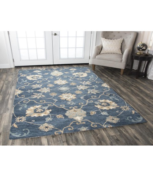 Rugs Town Napoli Blue NP1003 5 ft. X 8 ft. Rectangle Rug