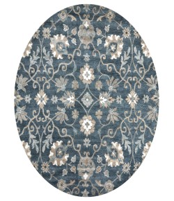 Rugs Town Napoli Blue NP1003 8 ft. X 8 ft. Round Rug