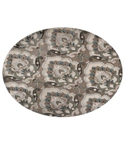 Rugs Town Napoli Mocha NP1004 8 ft. X 8 ft. Round Rug
